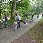Heerlijk steppen in het groen.