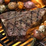 gezellig grillen na het steppen.
