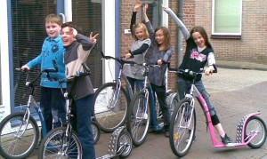 verjaardagsfeest op de step