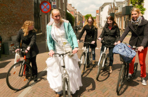 vrijgezellenfeestje op de step