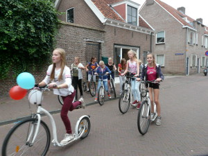 verjaardagsfeest op de step